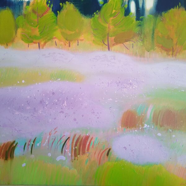 Laima Akmentiņa - "Violetais" 2021, audekls/akrils, 80x100 cm Cena: 350 eur