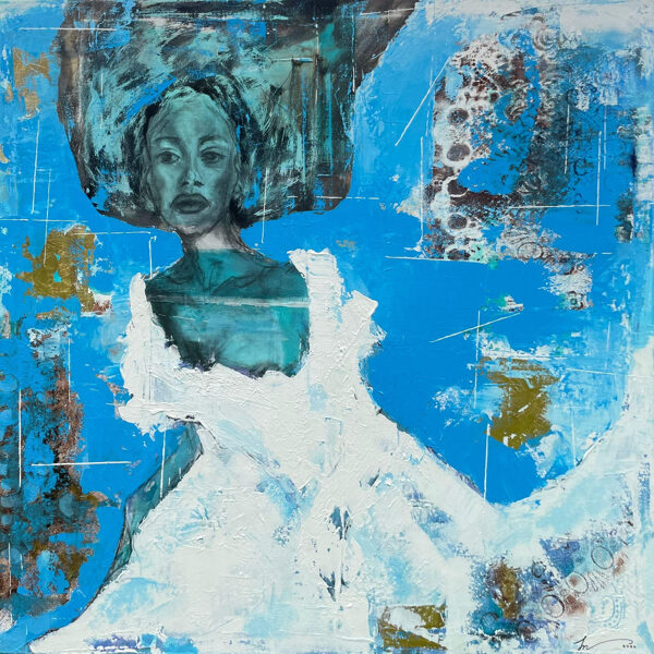 Inese Eizentāle - "Dvēseles dziesmu sadzirdot" 24 -100x100cm Jaukta tehnika