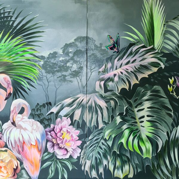 Ilze Krastiņa -“Ēdene”, audekls\akrils, 120x200 cm, 2024 g. 900 eur