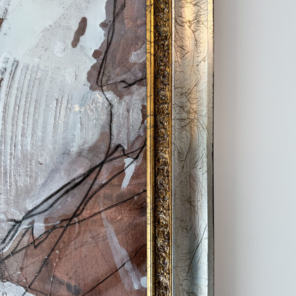 "Grace" 2023 2,65x1,37m Akrils, kanva, miksēti materiāli, epoksīds, 4250 eur