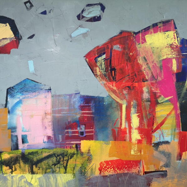 ,,PELĒKA DIENA’’. 2023.g. 100X90. Akrils uz audekla.800EUR.