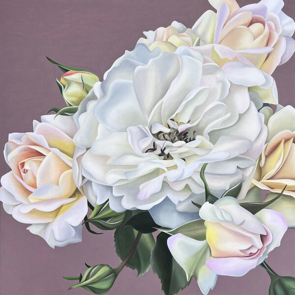 Ildze Ose - "Royal Blush" 2022, Audekls, eļļa, 100x100x2cm - Cena: 890 eur