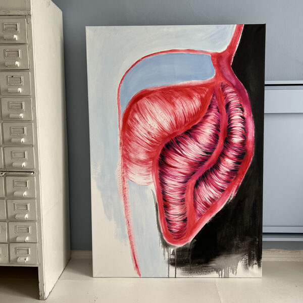 Kristīne Rublovska - "Sirds, tā tu?" 2020 Audekls, eļļa - 60x110 cm - Cena: 900 eur