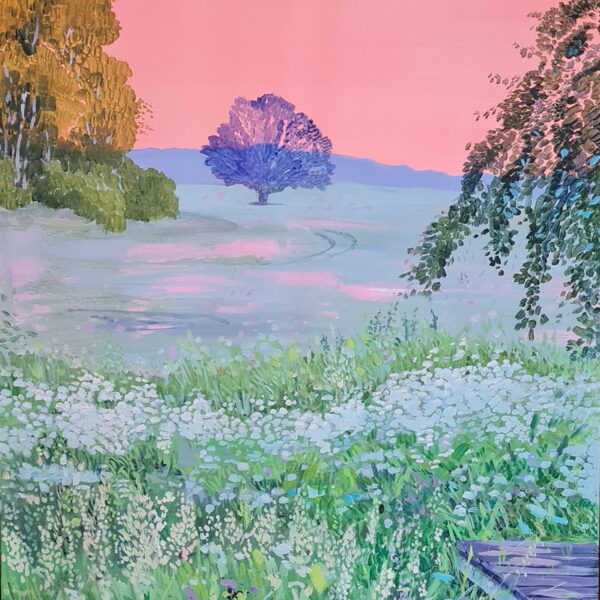 Dagne Ventina - "Vasaras vakars" 2023, Audekls, akrils 90x70cm, 400 eur