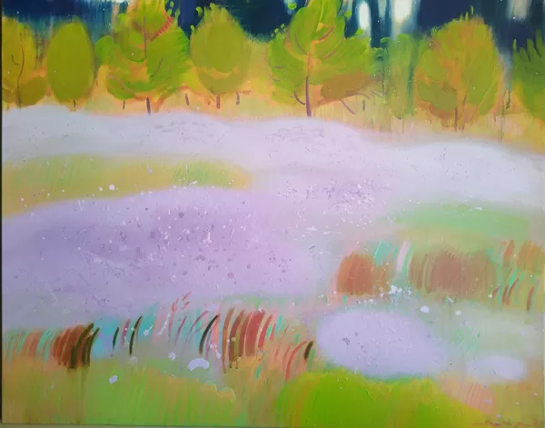 Laima Akmentiņa - "Violetais" 2021, audekls/akrils, 80x100 cm Cena: 350 eur