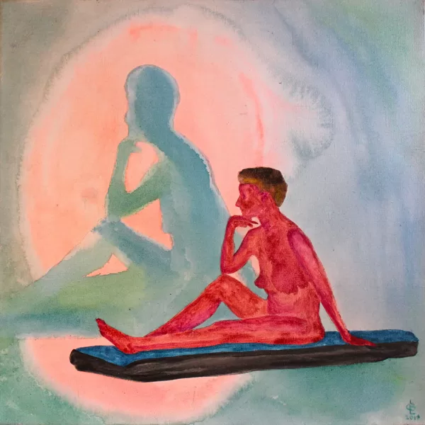 DĀRTA LOTE BĒRZIŅA
“SĀRTĀ DĀMA”
audekls/akvarelis
2018
40 cm x 40 cm - 250 eur