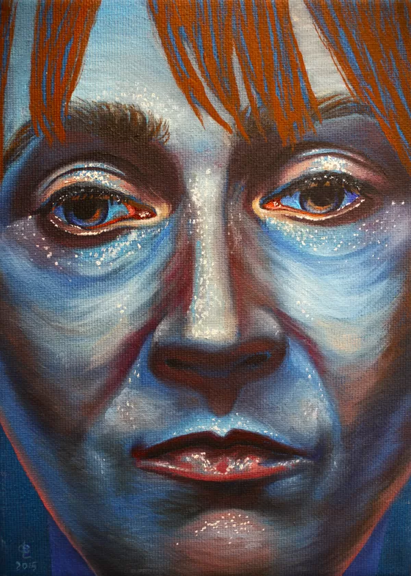 DĀRTA LOTE BĒRZIŅA
“ZILĀS DOMAS”
audekls/eļļa
2015
21 cm x 15 cm - 60 eur