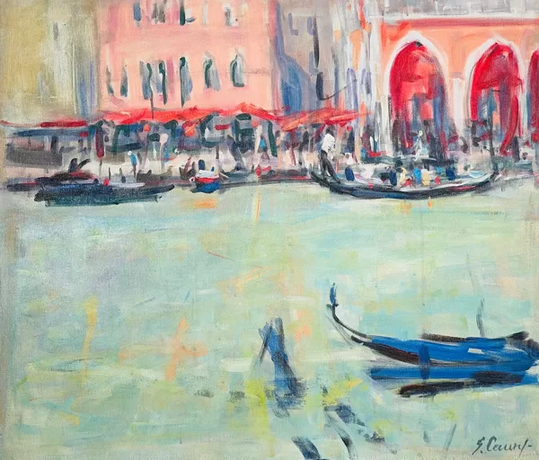 Sarmīte Caune - "Venēcijas tirgus" 2023. g. Aud. akr. 60x70  - 800 eur
