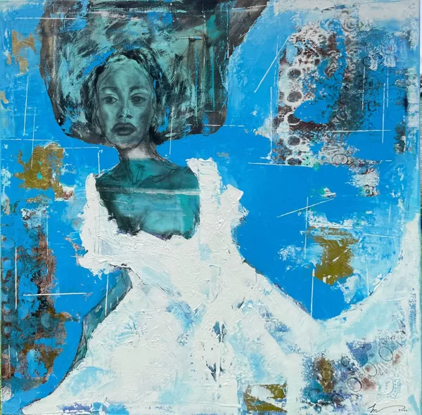 Inese Eizentāle - "Dvēseles dziesmu sadzirdot" 24 -100x100cm Jaukta tehnika