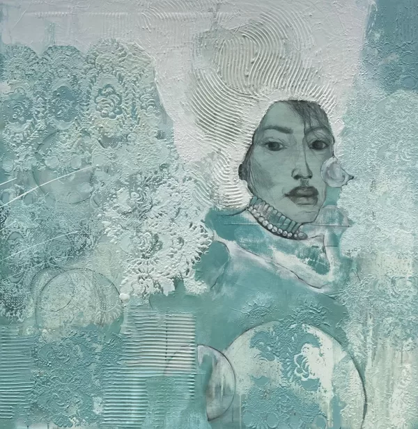Inese Eizentāle - "Mēžģīnēs" 24 100x100cm Jaukta tehnika