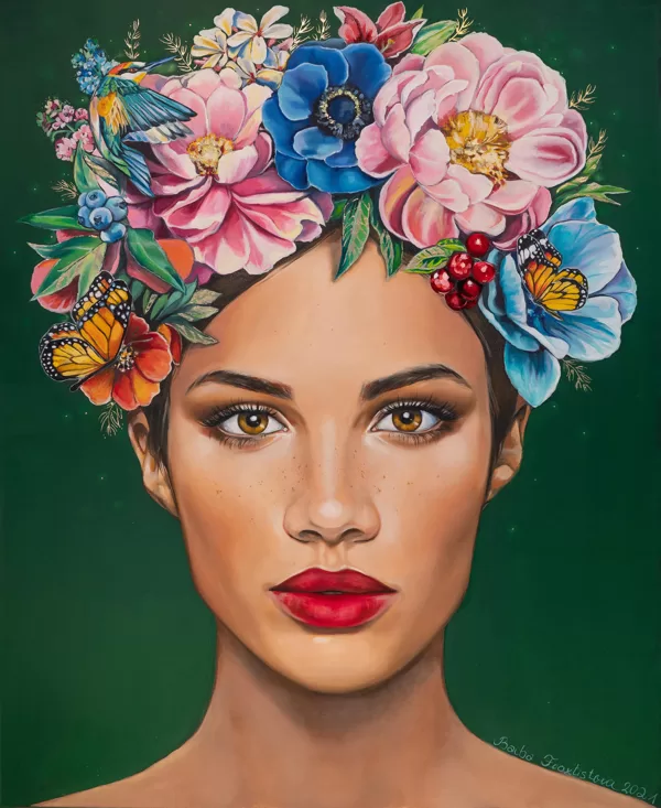 ZIEDOŠĀ
 /150 X 120 CM/ 2021. GADS / EĻĻA UZ AUDEKLA/ 3000 EUR