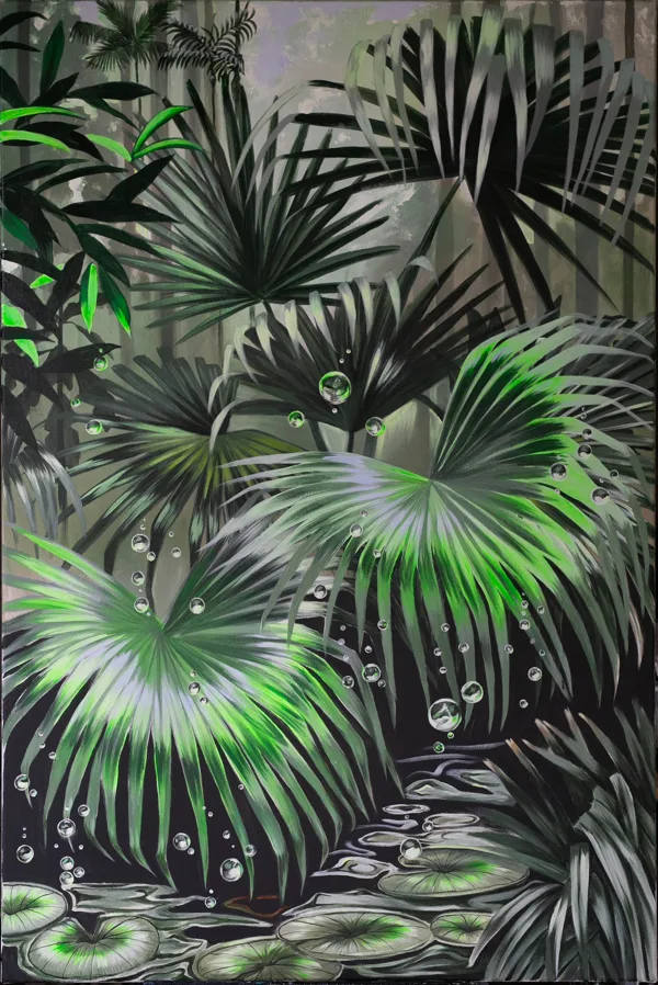 Ilze Krastiņa - “Ēdene. Tuvplāns”, audekls\akrils,  150x100 cm, 2024 g. 700 eur