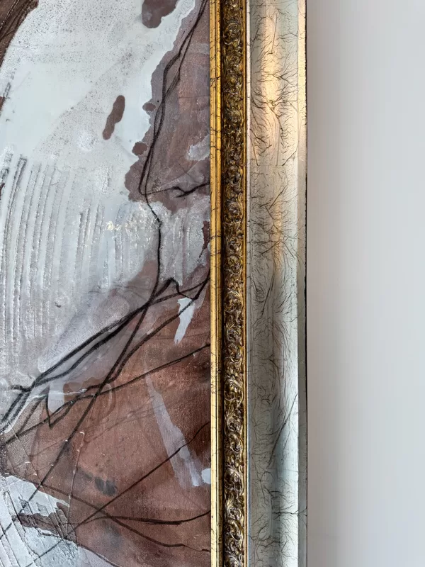 "Grace" 2023 2,65x1,37m Akrils, kanva, miksēti materiāli, epoksīds, 4250 eur