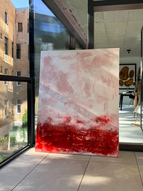 "A Love Letter"2024 1,5x1,2m Akrils, kanva, miksēti materiāli, epoksīds -1800 eur