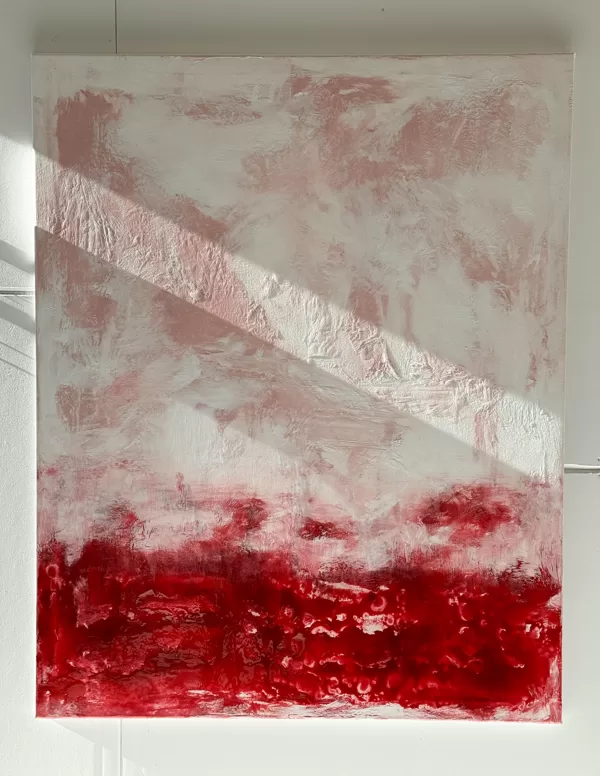 "A Love Letter"2024 1,5x1,2m Akrils, kanva, miksēti materiāli, epoksīds -1800 eur