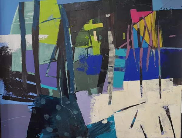 ,,MAZIRBE’’, 2023.G. 100X80cm. Akrils uz audekla.750EUR.