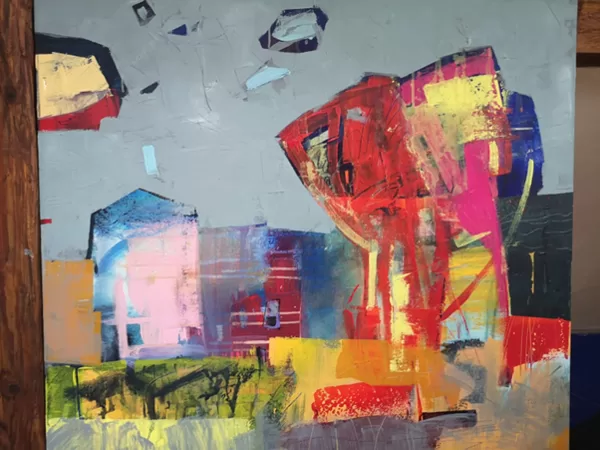,,PELĒKA DIENA’’. 2023.g. 100X90. Akrils uz audekla.800EUR.