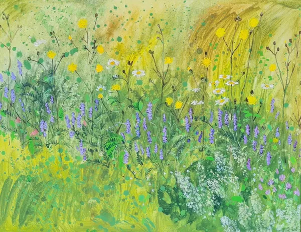 Dagne Ventina - "Vasaras pļava" 2024, Audekls, akrils 90x70cm, 350