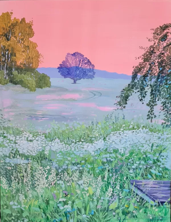 Dagne Ventina - "Vasaras vakars" 2023, Audekls, akrils 90x70cm, 400 eur